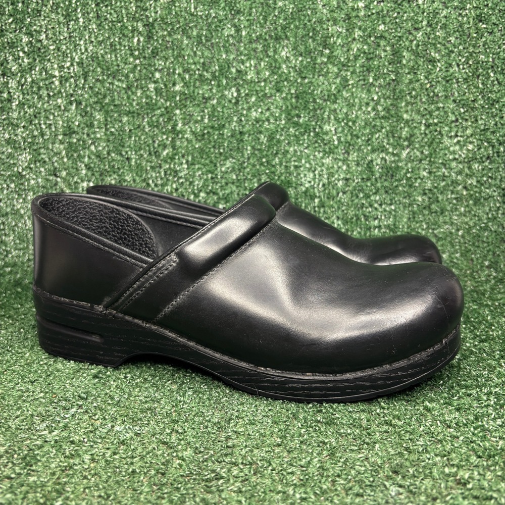Dansko Professional Oiled Leather Comfort Mule Cozy Clog Black Mens Size 12 Wide